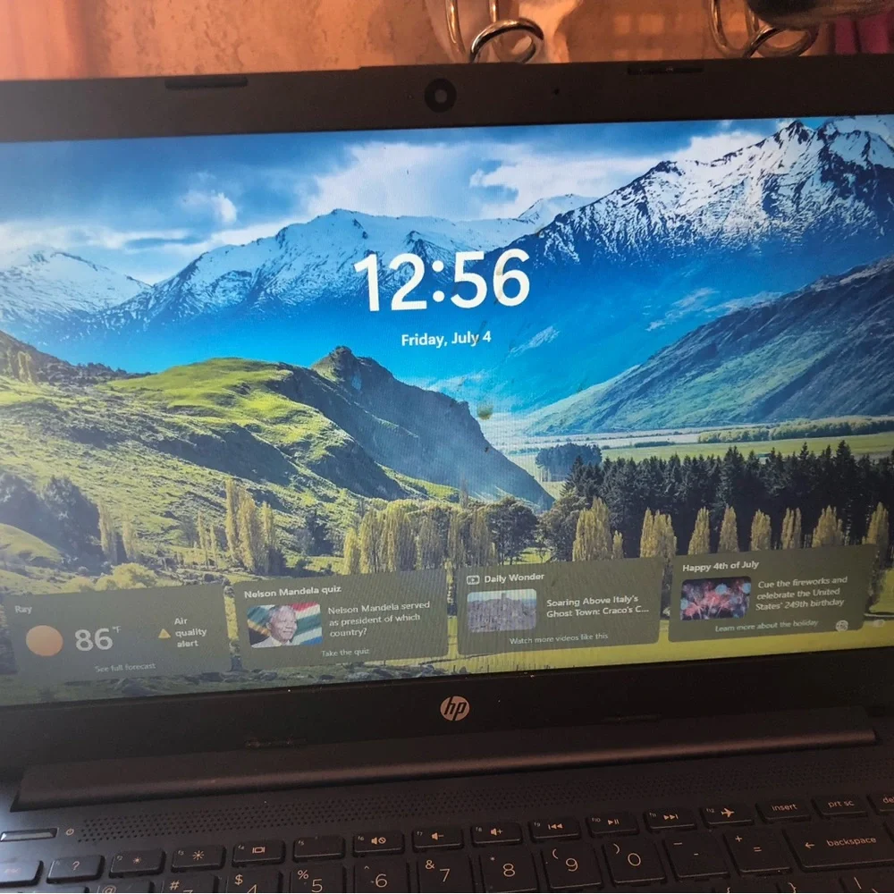 HP Black Slim Laptop with Thin Bezels and Matte Finish